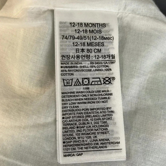 BABY GAP NWT 12-18m Girls Tiered Tropical Floral Blue Sundress Set - Picture 9 of 12